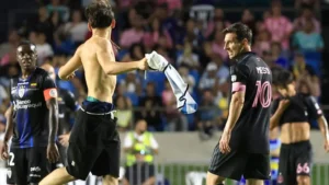 Read more about the article Messi Hauled Down by Pitch Invader During Inter Miami Friendly Win