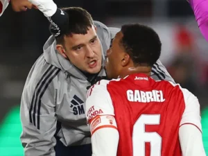 Read more about the article Arteta Raises Alarm Over Gabriel Injury After Arsenal’s FA Cup Exit to Southampton